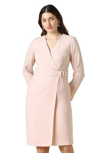 Women Pink Solid Formal Dress