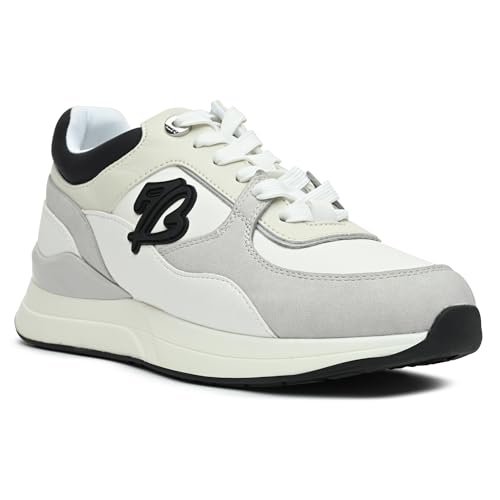 Aldo CLEAA-IN122 Ladies White/Black Flat Sneakers