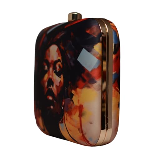 Artklim Afro Women Portrait Printed Clutch