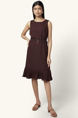 Women's Annabelle Brown Dress Regular Fit,Brown,L