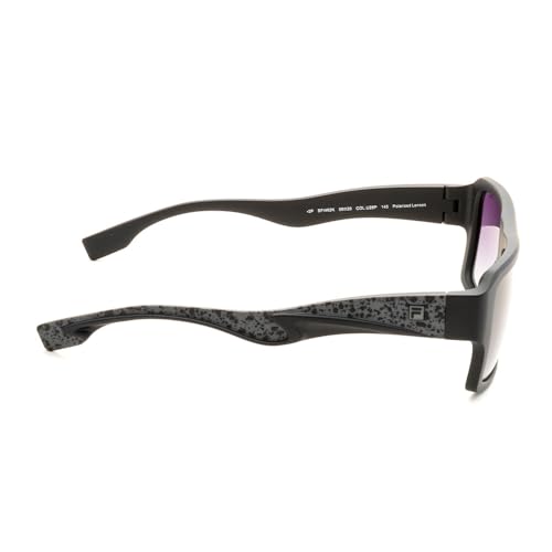 FILA 100% UV protected Gradient Polarized sunglasses for Men with Black Polycarbonate frame and Grey colored Lens