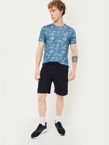 Max Men's Half Sleeves Round Neck Camouflage Print T-Shirt