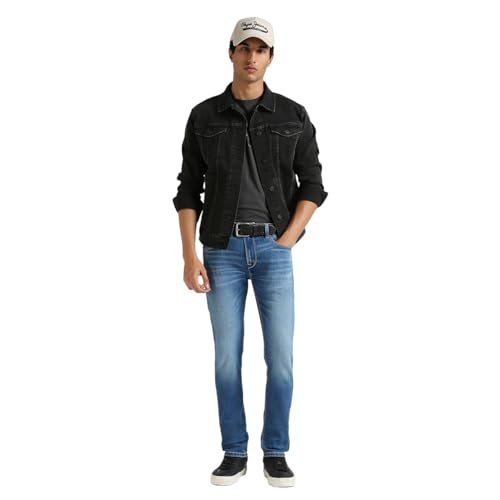Pepe Jeans Men's Tapered Jeans (PM208086J671_MID Used