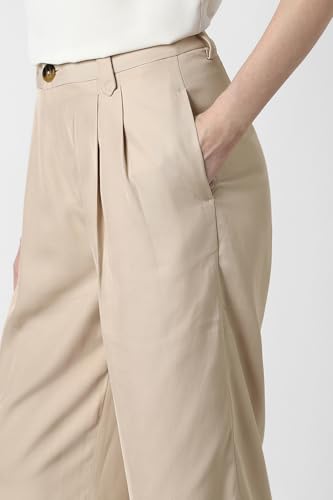 Van Heusen Women's Regular Casual Pants (VWTPFRGFG82442_Beige
