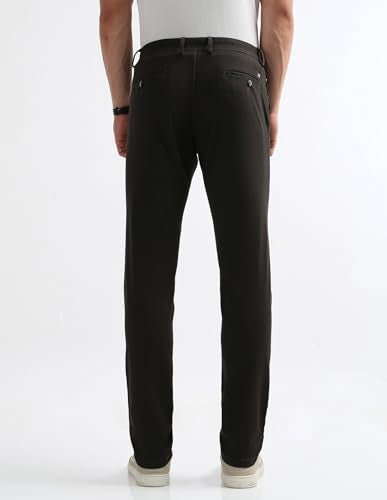 Arrow Sports Men's Slim Casual Pants (ASAKTR2676_Dark Brown