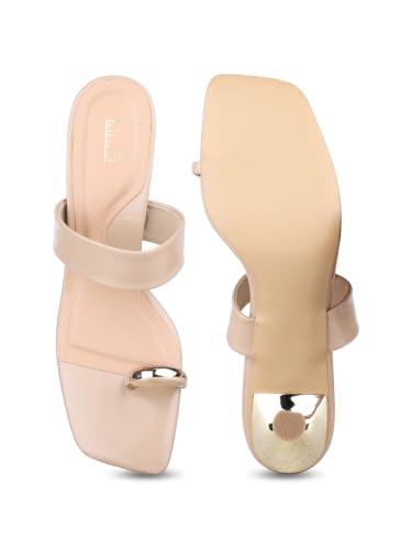 Inc.5 Womens Beige Casual Solid Round Toe Stiletto Heels