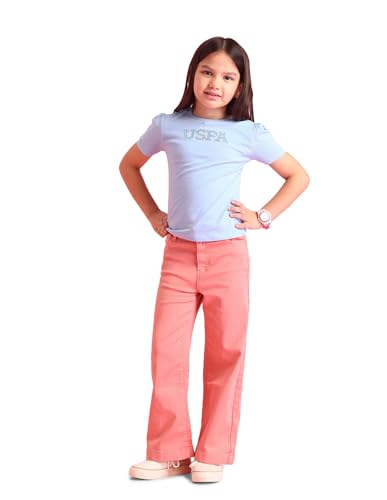 U.S. POLO ASSN. Kids Regular fit Cotton Logo Short Sleeves Round Neck T-Shirts (UGTSHON0070_Blue_12M)