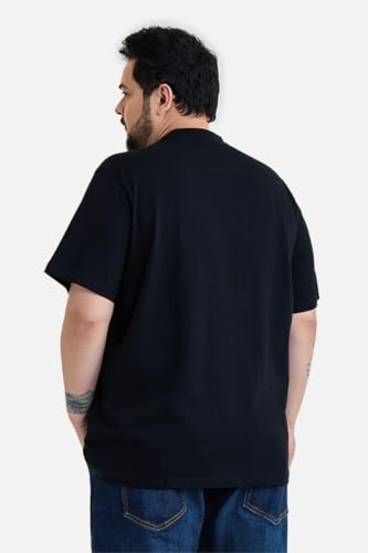 SNITCH Men's Plus Size T-Shirt | Street Legends Graphic Printed Streetwear Style | 100% Cotton Crew Neck & Short Sleeve Regular Fit Plus Size Men's Clothing for Urban Fashion Black