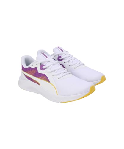 PUMA | Seriah Women's Running Shoes | White-Ultraviolet-Pelé Yellow | 5UK
