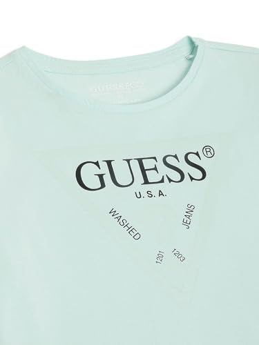GUESS Green Printed Round Neck Core T-Shirt