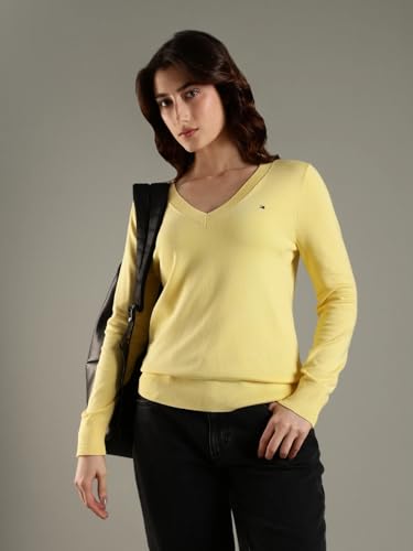 Tommy Hilfiger Regular Fit Viscose V-Neck Sweater