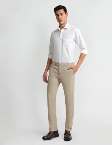 Arrow Men's Slim Pants (ARAHTR2062_Beige