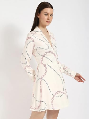Viscose Spread Collar Wrap Dress