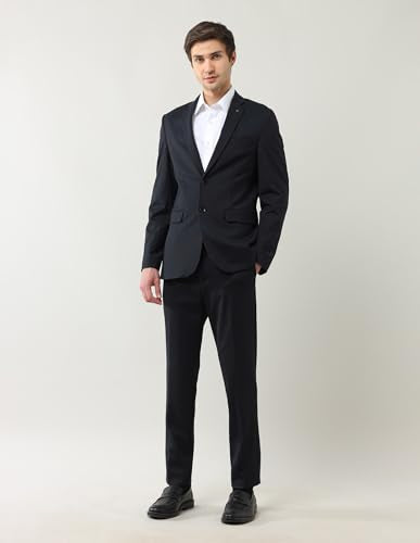 Arrow Men's Nylon Business Suit Pants Set (ARAJSU5529_Navy