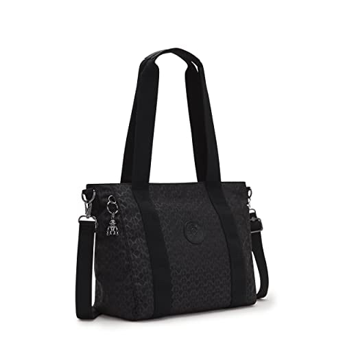 Kipling Asseni Small Tote Bag, Signature Emb, 15.75''L x 11''H x 5.5''D