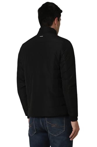 Van Heusen Men's A-Line Coat (VSJKUBOPR16305_Black
