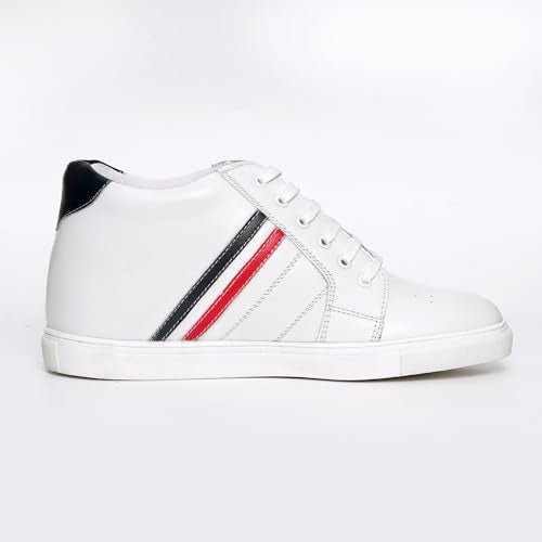 White Casual Shoes with a Hidden HeelStylish, Comfortable, and Durable Footwear for Everyday Wear