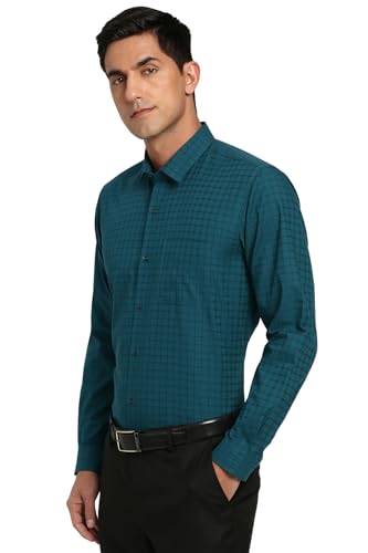 Peter England Men Blue Full Sleeves Formal Shirt