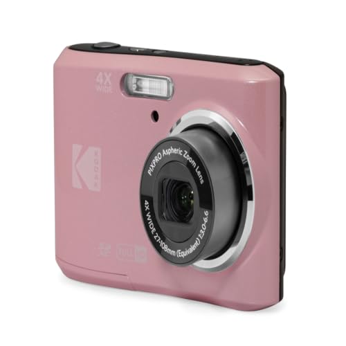 Kodak PIXPRO FZ45 Friendly Zoom 16MP 1080p Full HD Digital Camera with 4X Optical Zoom and 27mm Wide Angle Lens (Pastel Pink)63 GB