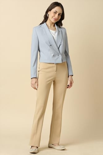 Allen Solly Women's Blazer (AHBZWRGFR16786_Light Blue