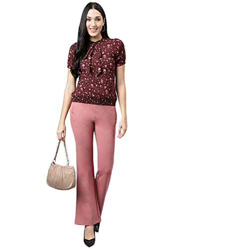 Latin Quarters Women's Pink Solid Jegging