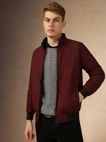Dennis Lingo Men Multi Solid Regular Fit Full Sleeve Mock Collar Padded Jacket