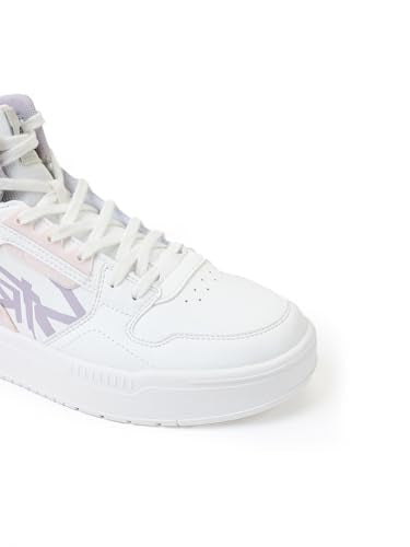 XTEP Womens Skateboard Shoes/Sneakers with Synthetic Leather Upper, Innovative Design, MD Outsole, Non-Marking Traction