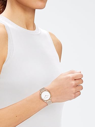 Calvin Klein Ck Adorn Qtz Basic Slim White Round Dial Women's Watch|Stainless Steel Material|Multi Color Band - 25200270