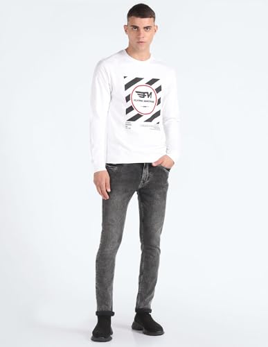 Crew Neck Brand Print Sweatshirt