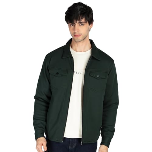 Status Quo Mens Solid Regular Fit Shacket