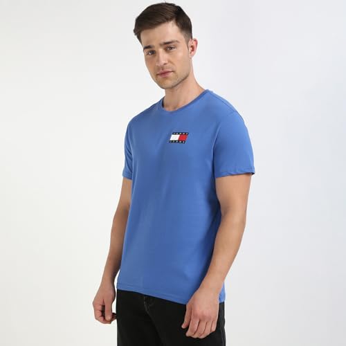 Tommy Hilfiger Mens Blue Color Tshirt (XL)