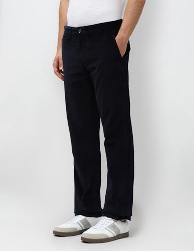 U.S.Polo Association Men's Riley Straight Fit Corduroy Trousers (USTRO073R_Blue_36)