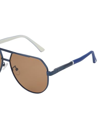 Carlton London Premium Blue with Brown Toned & Polarised Lens Rectangle Sunglass for men