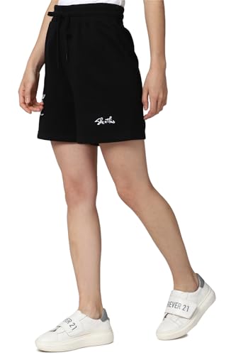 FOREVER 21 women's Boyfriend Shorts (453879_Black