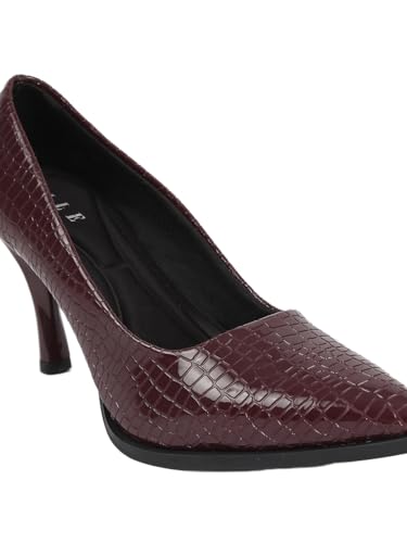 ELLE Women Fashion Pump,Wine,UK-6