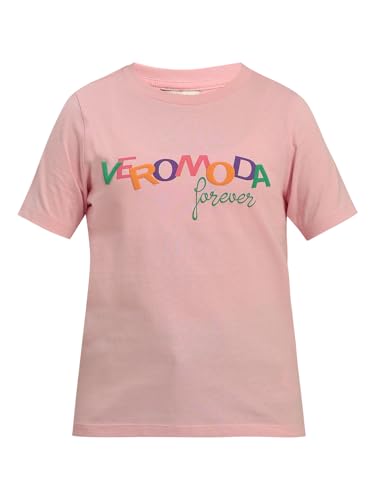 VERO MODA Girl Regular Fit Pink Tshirt