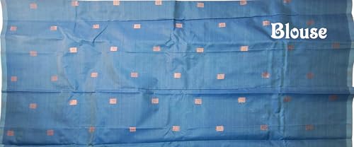 SREE KUMARAN Women's Kanchipuram Kubera Silk Pure Pattu Sarees – Leaf Butta – With Blouse (VSK272-13)