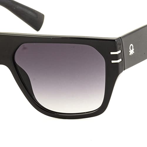 UNITED COLORS OF BENETTON purple lens with gradiant square sunglass full rim black frame