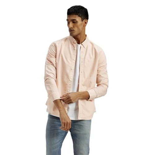 Levi's Men's Solid Dyed Slim Fit Shirt Orange