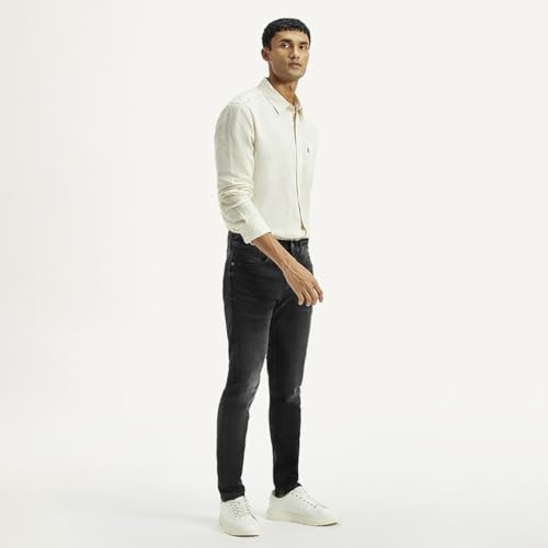 Levi's Men's Black Slim Tapered Fit Mid Rise Jeans, 004AZ-0000, 30