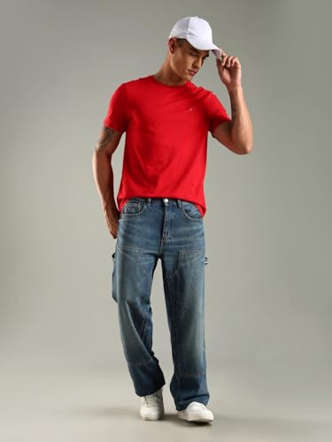 Mid-Wash Loose Fit Low Rise Jeans