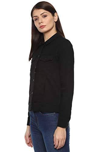 Van Heusen Women's Car Coat (VWJKURGFS55452_Black_2XL)