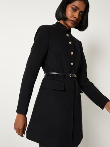 Max Women Knit Belted Blazer (Black_XL)
