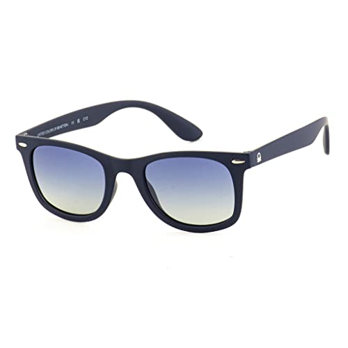 UNITED COLORS OF BENETTON blue lens with gradiant wayfarer sunglass full rim black frame