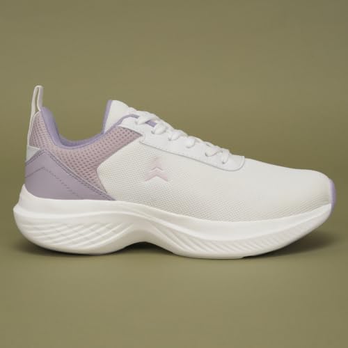 AVANT Women's AeroFlow Running Shoes | Lace-Up Design | Breathable Mesh, Lightweight | Everyday Wear Running Shoes-White_UK6