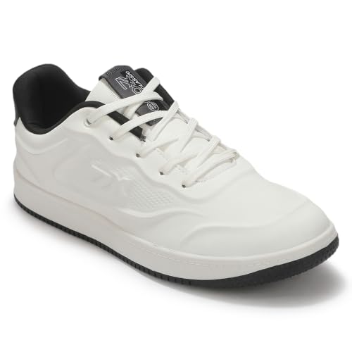 Liberty LEAP7X MILKSTO-1E White Sporty Casual Lacing Sneakers for Men - 41