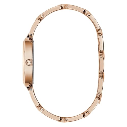 Guess Gd Millie Analog Watch for Woman with Pink Round Dial & Rose Gold Tone Recycled Steel Bracelet Band Water Resistant Women's Wrist Watches - U1387L8M