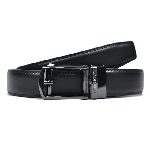 WildHorn Men's Genuine Leather Belt for Men| Premium Auto-Lock Buckle | Adjustable up to 48” | Formal & Casual Wear | Micro-Adjust Fit | Stylish Gift Box Included