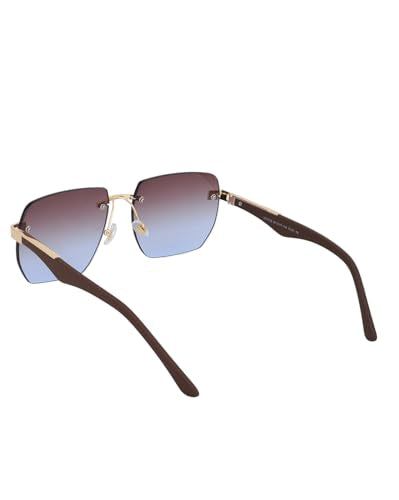 Carlton London Premium Gold with Brown Toned & UV Protected Lens Oversized Sunglass for men