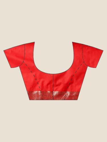 Meena Bazaar Art Silk Saree For Women |RED Colour